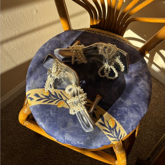 💖galentines sale💖 pearl bow heels - Picture 6 of 10